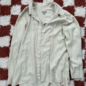 Zara Cream Button-Up Shirt